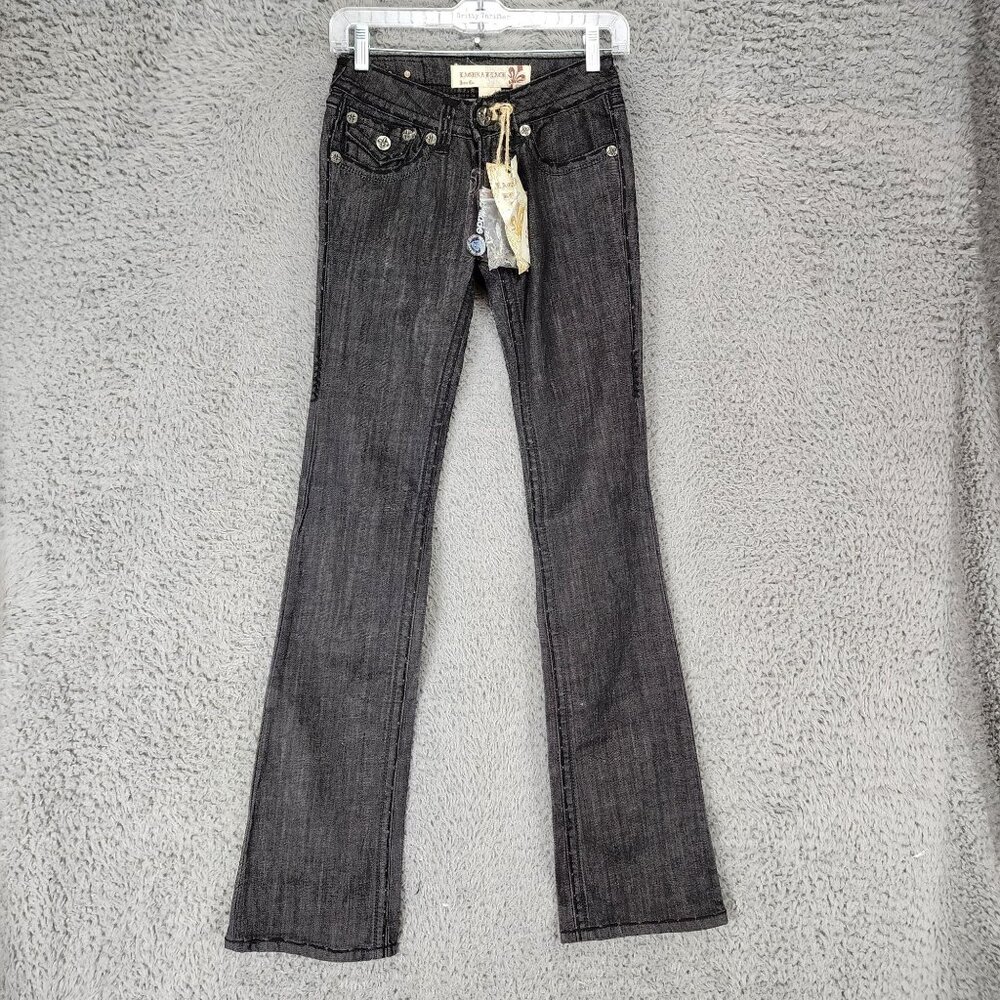 Laguna Beach Jeans Womens 24 Tall Black Stretch Low Rise Bootcut *NWT*